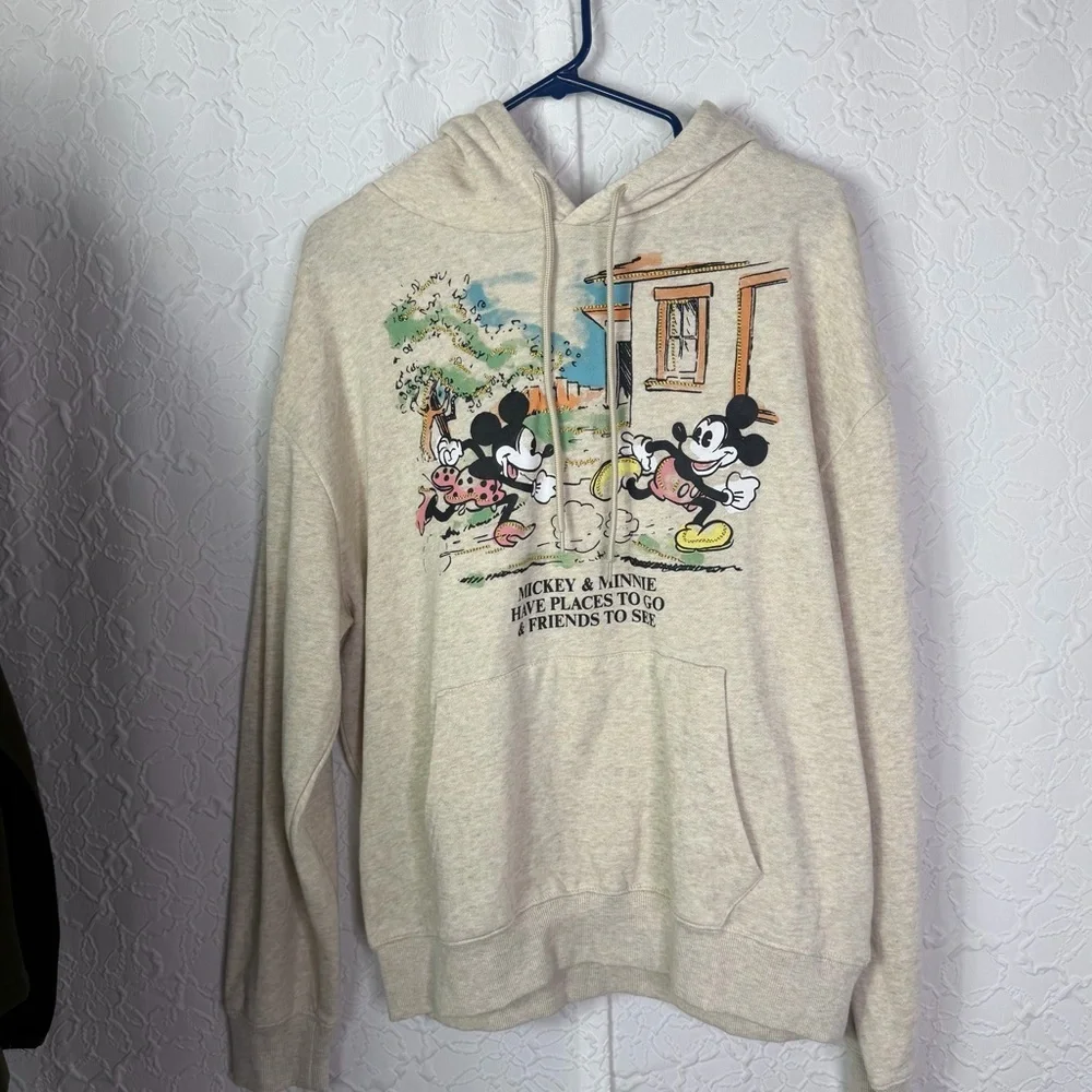 Disney Mickey Minnie Places To Go Graphic Hoodie Large - Picture 4 of 7